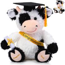 Vaca Chalyna de pelúcia de pelúcia de 25 cm com roupa de formatura
