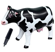 Vaca inflável GAKSK de 37 cm de comprimento para OVNI inflável de 22 cm de altura Vaca inflável GAKSK de 37 cm de comprimento para OVNI inflável de 22 cm de altura