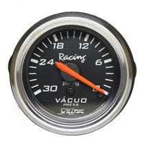 Vacuômetro 0-30 pol/Hg 52mm Preto Racing