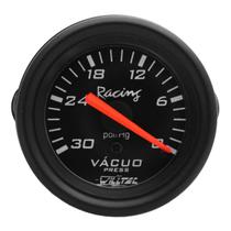 Vacuômetro 0-30 pol/Hg 52mm Preto Racing