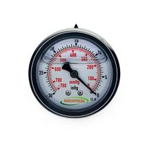 Vacuômetro De 63mm Caixa Inox - Escala -760 Mmhg X -30 Polhg