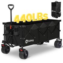 Vagão estendido dobrável dobrável Sekey 48" L 200 kg preto