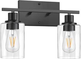 Vaidade de banheiro ShineTech 2-Light Matte Black 36x10cm Vaidade de banheiro ShineTech 2-Light Matte Black 36x10cm