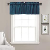 Valance de Algodão Liso, Decorativa com Bolso para Varão, Meia Cortina para Janela de Cozinha - Vargottam
