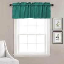Valance de Algodão Liso, Decorativa com Bolso para Varão, Meia Cortina para Janela de Cozinha - Vargottam
