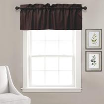 Valance de Algodão Liso, Decorativa com Bolso para Varão, Meia Cortina para Janela de Cozinha - Vargottam