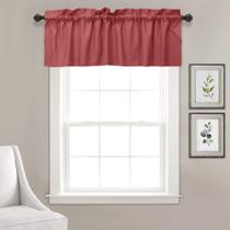 Valance de Algodão Liso para Janela de Cozinha, Decorativa com Bolso para Bastão - Vargottam Valance de Algodão Liso para Janela de Cozinha, Decorativa com Bolso para Bastão - Vargottam