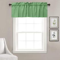Valance de Algodão Simples, Cortina Decorativa com Bolso para Bastão para Janela de Cozinha - Vargottam Valance de Algodão Simples, Cortina Decorativa com Bolso para Bastão para Janela de Cozinha - Vargottam