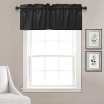 Valance de Algodão Simples para Janela de Cozinha, Decorativa com Bolso para Bastão - Vargottam Valance de Algodão Simples para Janela de Cozinha, Decorativa com Bolso para Bastão - Vargottam