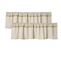 Valance, pacote com 2 unidades, algodão, linho, 30 cm, casa de fazenda rústica