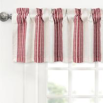 Valance térmico de lino Chris DriftAway a rayas rojas 132x36 cm Valance térmico de lino Chris DriftAway a rayas rojas 132x36 cm