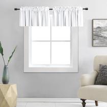Valances DONREN Pure White para janela 42x30cm Pacote com 2