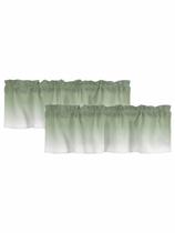 Valances Rullikatlyi Sage Green Ombre para Windows, 54x46cm, pacote com 2 Valances Rullikatlyi Sage Green Ombre para Windows, 54x46cm, pacote com 2