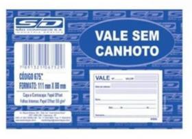 Vale Sem Canhoto 100 Folhas 104x75 São Domingos - SAO DOMINGOS