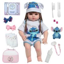 Valentina castanho com kit roupa stitch e pelúcia - básico