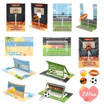 Valentine Cards GoForward Sports Game com borrachas 28 unidades