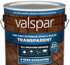 Valspar Tinte y Sellador Transparente para Exterior 1 Galón Valspar Tinte y Sellador Transparente para Exterior 1 Galón