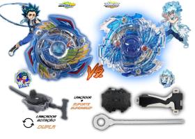 Valtryek Vs Cristal Luinor Kit 2 Beyblade Burst + 2 Lançador Valt e Lui