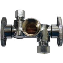 Valve Plumb Pak Keeney 1/2" FIP x 3/8" de latão com fechamento duplo