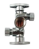 Valve Plumb Pak Quarter Turn, alça dupla de 3 vias, sem chumbo Valve Plumb Pak Quarter Turn, alça dupla de 3 vias, sem chumbo