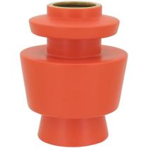 VALVOLA VASO 16x12x12cm CERÂMICA LARANJA VALVOLA VASO 16x12x12cm CERÂMICA LARANJA