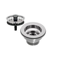 Válvula 3 1-2 sem Escape em Aço Inox 430 e Polipropileno para Pias Cubas e Tanques Tramontina Válvula 3 1-2 sem Escape em Aço Inox 430 e Polipropileno para Pias Cubas e Tanques Tramontina