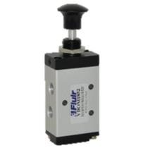 Válvula 3 Vias Fluir 1/4 com Botão Mola Alavanca