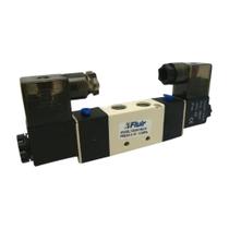 Válvula 5/2 Vias Dupla 1/4 Elétrica 220v c/ Válvula Solenoide Válvula 5/2 Vias Dupla 1/4 Elétrica 220v c/ Válvula Solenoide