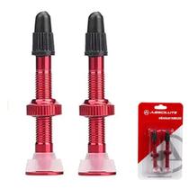 Válvula Absolute Tubeless 48mm Bico Fino Vermelho