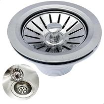 Válvula Americana 4 1/2 para Pia em Aço Inox e ABS Escoamento Cozinha Válvula Americana 4 1/2 para Pia em Aço Inox e ABS Escoamento Cozinha