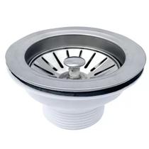 Válvula Americana Inox 3.1/2" Para Pia de Cozinha Alta Qualidade premium com cesto escoamento