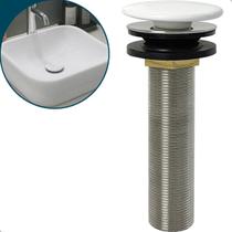 Válvula Banheiro Longa Cuba Sobrepor Cerâmica ⅞ Ralo Pia 13cm Aço Inox Válvula Para Cuba Com Espessura Grossa Bancada Alvenaria Válvula Banheiro Longa Cuba Sobrepor Cerâmica ⅞ Ralo Pia 13cm Aço Inox Válvula Para Cuba Com Espessura Grossa Bancada Alvenaria