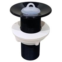 Válvula Banheiro Pia Ralo Lavatório Cuba Abs Preta