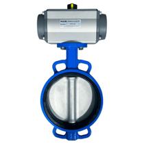 Valvula borboleta 8" com atuador pneumático disco inox 304 vedacao epdm