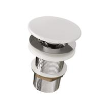 Válvula Click 1 1/4 Inox c/Tampa Cerâmica - Fabribam Branco Fosco