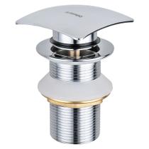 Válvula Click 1 1/4 Quadrada Ralo Para Cuba Pia Banheiro Aço Inox/Latão Cromada Prestige Beltempo