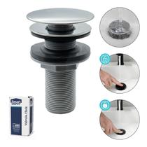 Válvula Click 7/8 Em Aço Inox Cromado Lavabo Lavatório