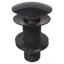 Válvula Click Abs Preta Ralo Lavatório 7/8 Cuba Banheiro