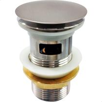 Valvula Click Com Ladrão 1 ¼ Inox Escovado Ralo Pia Banheiro Para Cuba Com Escape 40mm Ralo Dreno Escoamento Lavatório Luxo Lavabo