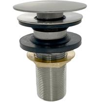 Valvula Click Com Ladrão 7/8 Inox Escovado Ralo De Pia Cuba Banheiro Com Escape 30mm Ralo Dreno Escoamento Lavatório Luxo Lavabo