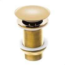 Válvula Click De Inox Ralo P/ Cuba Pia de Banheiro Lavatório 1.1/4 Dourada Gold de 4cm