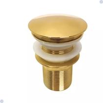 Válvula Click Dourada 1.1/4" para cubas de vidro e ou louças Deckcas Válvula Click Dourada 1.1/4" para cubas de vidro e ou louças Deckcas