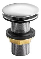 Válvula Click Escoamento para Lavatório 7/8 Com Tampa Externa Metal Cromado - MAXFORTE Válvula Click Escoamento para Lavatório 7/8 Com Tampa Externa Metal Cromado - MAXFORTE