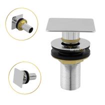 Valvula Click Inteligente Cromada Inox Quadrada Pia Cuba Banheiro Lavabo 7/8 de Metal Luxo Valvula Click Inteligente Cromada Inox Quadrada Pia Cuba Banheiro Lavabo 7/8 de Metal Luxo