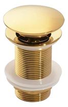 Válvula Click Luxo Inox 304 Dourada Cuba Banheiro 7/8