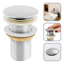 Válvula Click Metal Cromado Para Pia Lavatório Cuba Banheiro