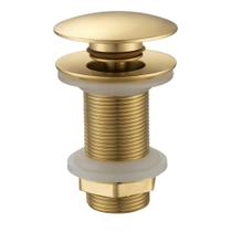 Válvula Click p Cuba 7/8 Redonda Vedação Total Dourado Fosco