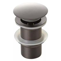 Válvula Click para Cuba Pia 7/8 Redonda Fechamento Total Cinza Grafite Metal