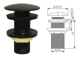 Válvula click preta 7/8" DC-7213p Deckcasa