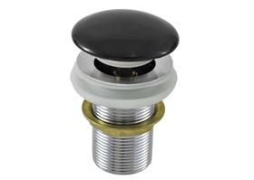 Válvula Click Preto 1.1/4 Redonda Lavabo Lavatório Cromado com Black Válvula Click Preto 1.1/4 Redonda Lavabo Lavatório Cromado com Black